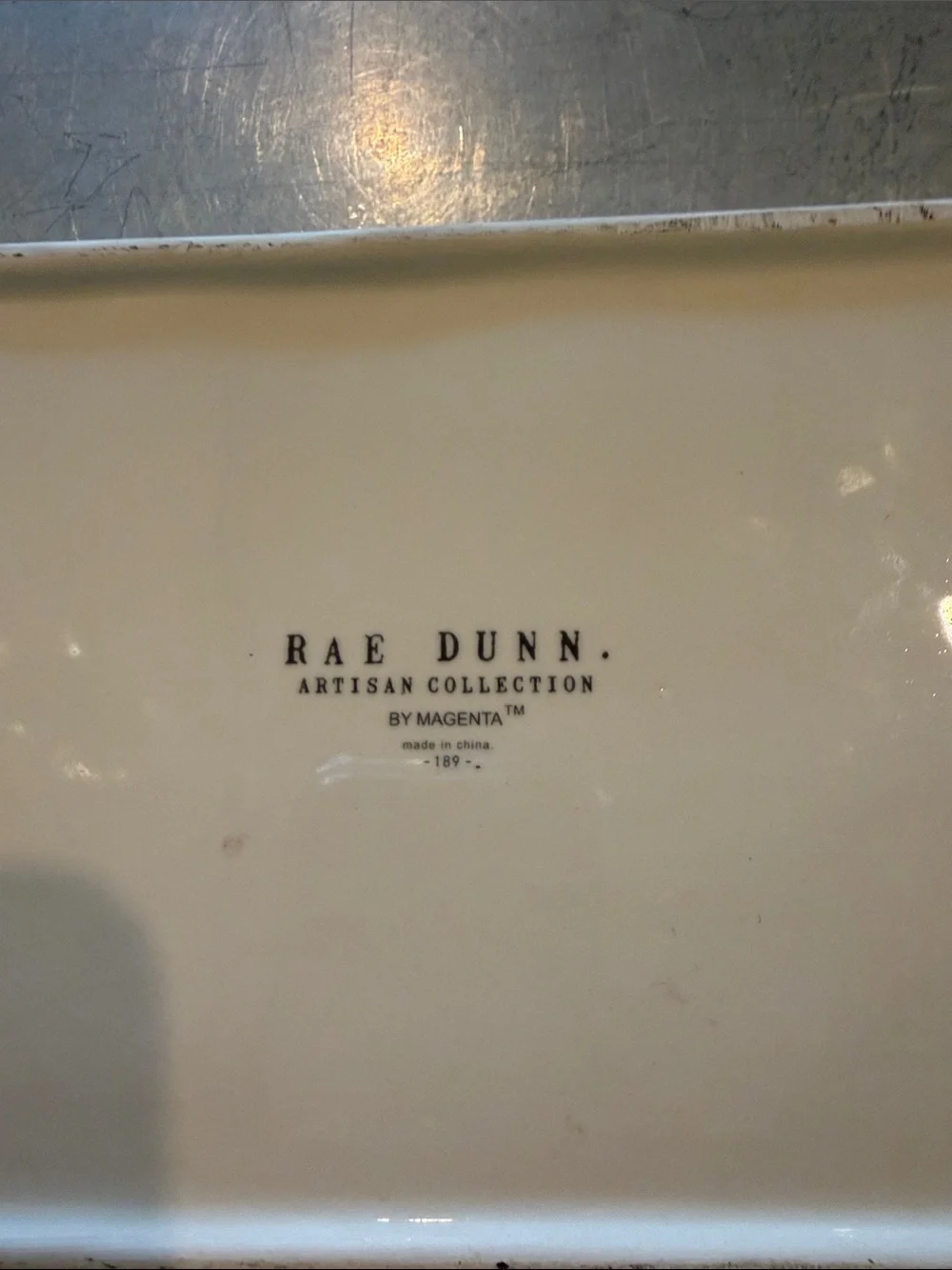 Rae Dunn White Ceramic Box with Black 'FAVORITE THINGS' Lettering
